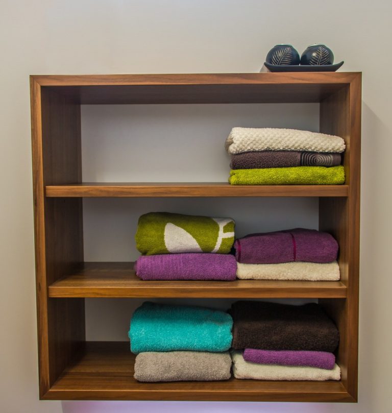 wooden shelf