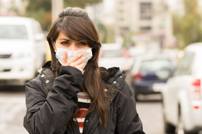 a person with face mask