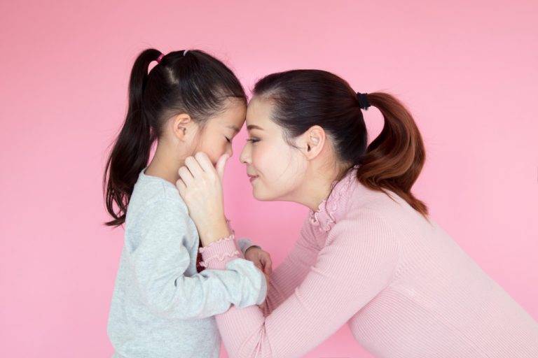 mom and daughter bonding