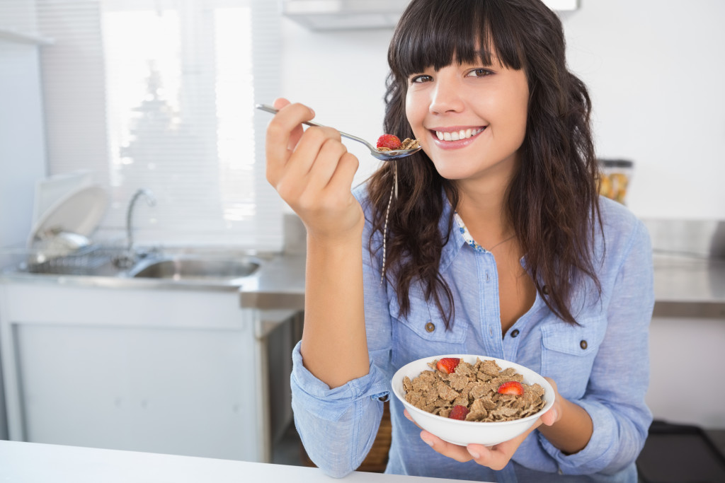 Woman Eating healthy